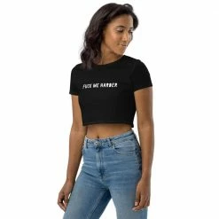 Kinky Cloth Fuck Me Harder Organic Crop Top BDSM