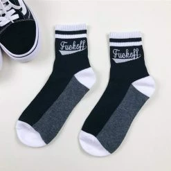 Kinky Cloth Goth Fuck Off Socks