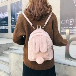 Kinky Cloth Fuzzy Bunny Backpack