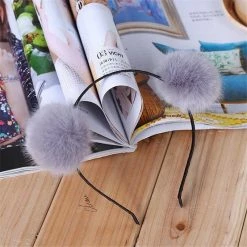 Kinky Cloth Kawaii Fuzzy Pom Pom Headband
