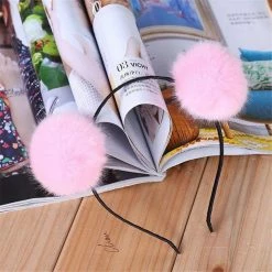 Kinky Cloth Kawaii Fuzzy Pom Pom Headband