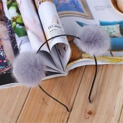 Kinky Cloth Kawaii Fuzzy Pom Pom Headband