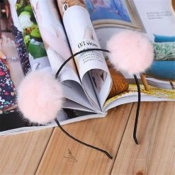 Kinky Cloth Kawaii Fuzzy Pom Pom Headband