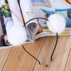 Kinky Cloth Kawaii Fuzzy Pom Pom Headband