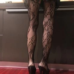 Kinky Cloth Garter Lace Stockings (Plus Size) Lingerie & Panties