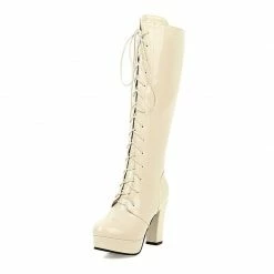 Kinky Cloth Plus Size Glossy High Heel Boots 11 Kinky Cloth Plus Size Glossy High Heel Boots