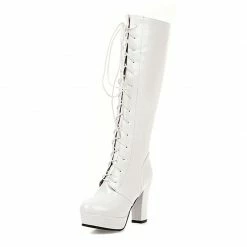 Kinky Cloth Plus Size Glossy High Heel Boots 12 Kinky Cloth Plus Size Glossy High Heel Boots