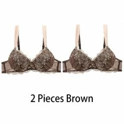 Kinky Cloth Embroidery Lace Push Up Bra 2pcs.