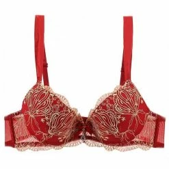 Kinky Cloth Embroidery Lace Push Up Bra 2pcs.