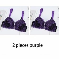 Kinky Cloth Embroidery Lace Push Up Bra 2pcs.