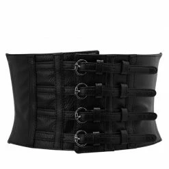 Kinky Cloth Goth Corset Belt Lace Up Faux Leather
