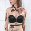 Kinky Cloth Goth Leather Chain Harness Chest Bondage