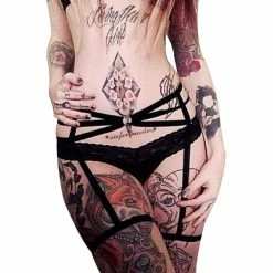 Kinky Cloth Goth Leg Garters