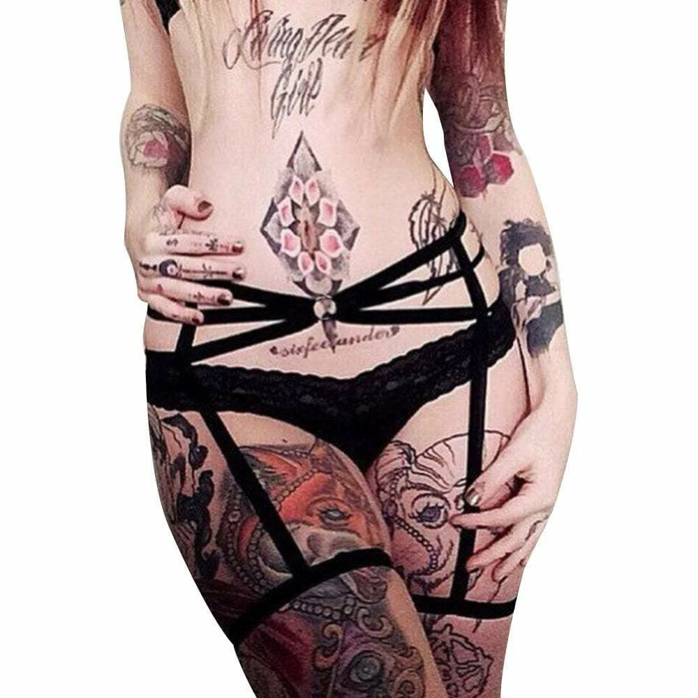 Kinky Cloth Goth Leg Garters 1 Kinky Cloth Goth Leg Garters