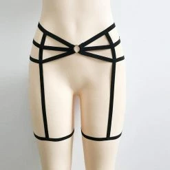 Kinky Cloth Goth Leg Garters 6 Kinky Cloth Goth Leg Garters