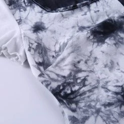 Kinky Cloth Gothic Black And White Dyed Mini Dress