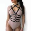 Kinky Cloth Gothic Bust Cincher Harness Belt
