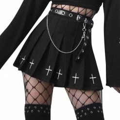 Kinky Cloth Gothic Cross Mini Skirt