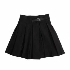 Kinky Cloth Gothic High Waist Pleated Skirt