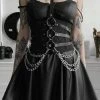 Kinky Cloth Gothic Leather Chain Halter Belt