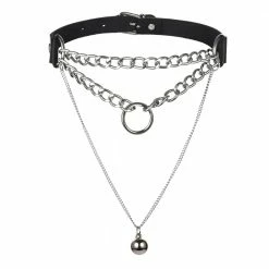 Kinky Cloth Gothic Lock Chain Collar