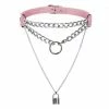 Kinky Cloth Gothic Lock Chain Collar