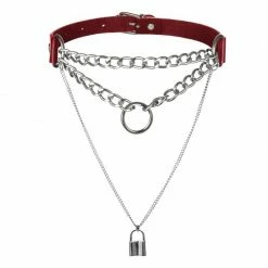Kinky Cloth Gothic Lock Chain Collar