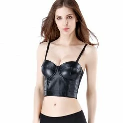 Kinky Cloth Gothic Push Up Bra Crop Top