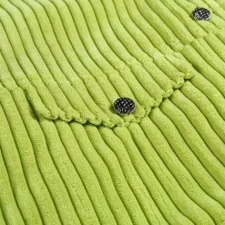 Kinky Cloth Green Corduroy Cropped Jackets