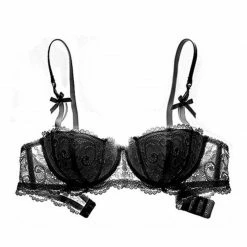 Kinky Cloth Half Cup Skimpy Bra Lingerie & Panties