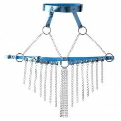 Kinky Cloth Holographic Tassel Collar Harness 15 Kinky Cloth Holographic Tassel Collar Harness