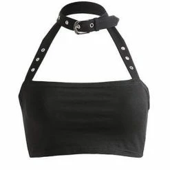 Kinky Cloth BDSM Halter Tank Adjustable Strap Top 16 Kinky Cloth BDSM Halter Tank Adjustable Strap Top