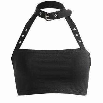 Kinky Cloth BDSM Halter Tank Adjustable Strap Top 6 Kinky Cloth BDSM Halter Tank Adjustable Strap Top