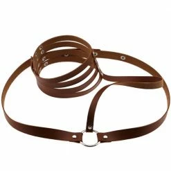 Kinky Cloth Halter Throat Harness