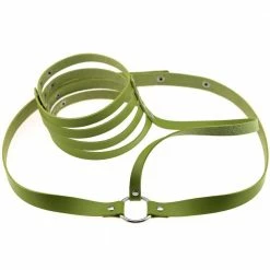 Kinky Cloth Halter Throat Harness