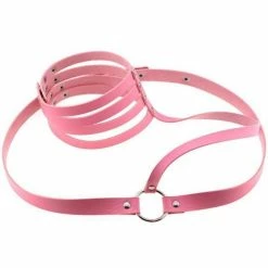 Kinky Cloth Halter Throat Harness