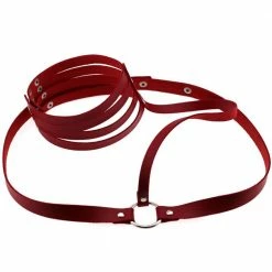 Kinky Cloth Halter Throat Harness