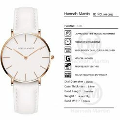 Kinky Cloth Hannah Martin White Dial Leather Watch Watches