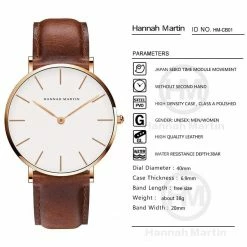 Kinky Cloth Hannah Martin Large Dial Leather Watch