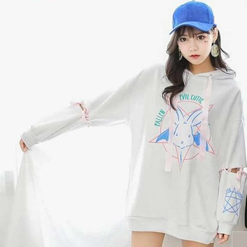 Kinky Cloth Goth Harajuku Evil Bunny Hoodie 13 Kinky Cloth Goth Harajuku Evil Bunny Hoodie