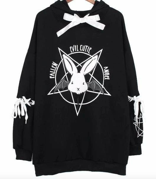 Kinky Cloth Goth Harajuku Evil Bunny Hoodie 12 Kinky Cloth Goth Harajuku Evil Bunny Hoodie