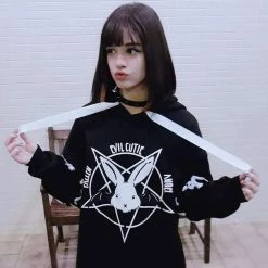 Kinky Cloth Goth Harajuku Evil Bunny Hoodie
