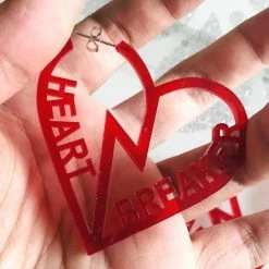 Kinky Cloth DDLG - Daddy / Little Heart Breaker Earrings