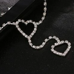 Kinky Cloth Raves & Festivals Heart Rhinestone Waist Chain