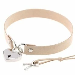 Kinky Cloth ABDL - Adult Baby Heart Lock Collar With Key 41 Kinky Cloth ABDL - Adult Baby Heart Lock Collar With Key