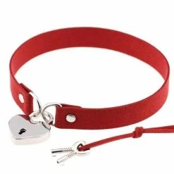 Kinky Cloth ABDL - Adult Baby Heart Lock Collar With Key 36 Kinky Cloth ABDL - Adult Baby Heart Lock Collar With Key