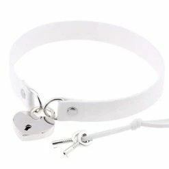 Kinky Cloth ABDL - Adult Baby Heart Lock Collar With Key 44 Kinky Cloth ABDL - Adult Baby Heart Lock Collar With Key