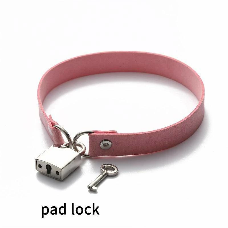 Kinky Cloth ABDL - Adult Baby Heart Lock Collar With Key 25 Kinky Cloth ABDL - Adult Baby Heart Lock Collar With Key