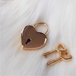 Kinky Cloth BDSM Heart Lock Large Choker