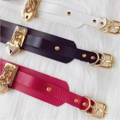 Kinky Cloth BDSM Heart Lock Large Choker